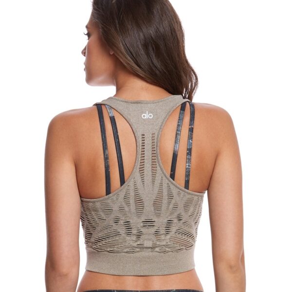 Only 19.19 usd for Alo Yoga Vixen Fitted Yoga Crop Top Gravel